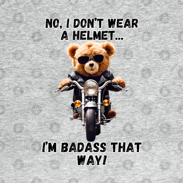 Biker Teddy Bear with Attitude by Doodle and Things